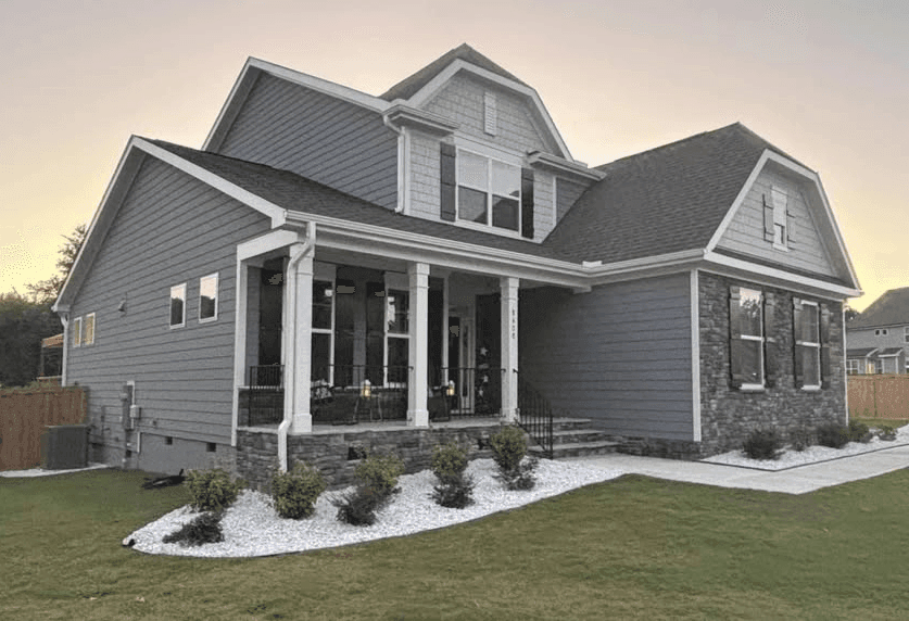 Gray craftsman-style two-story home in Wake County NC — buyer home inspection by Sierra Delta